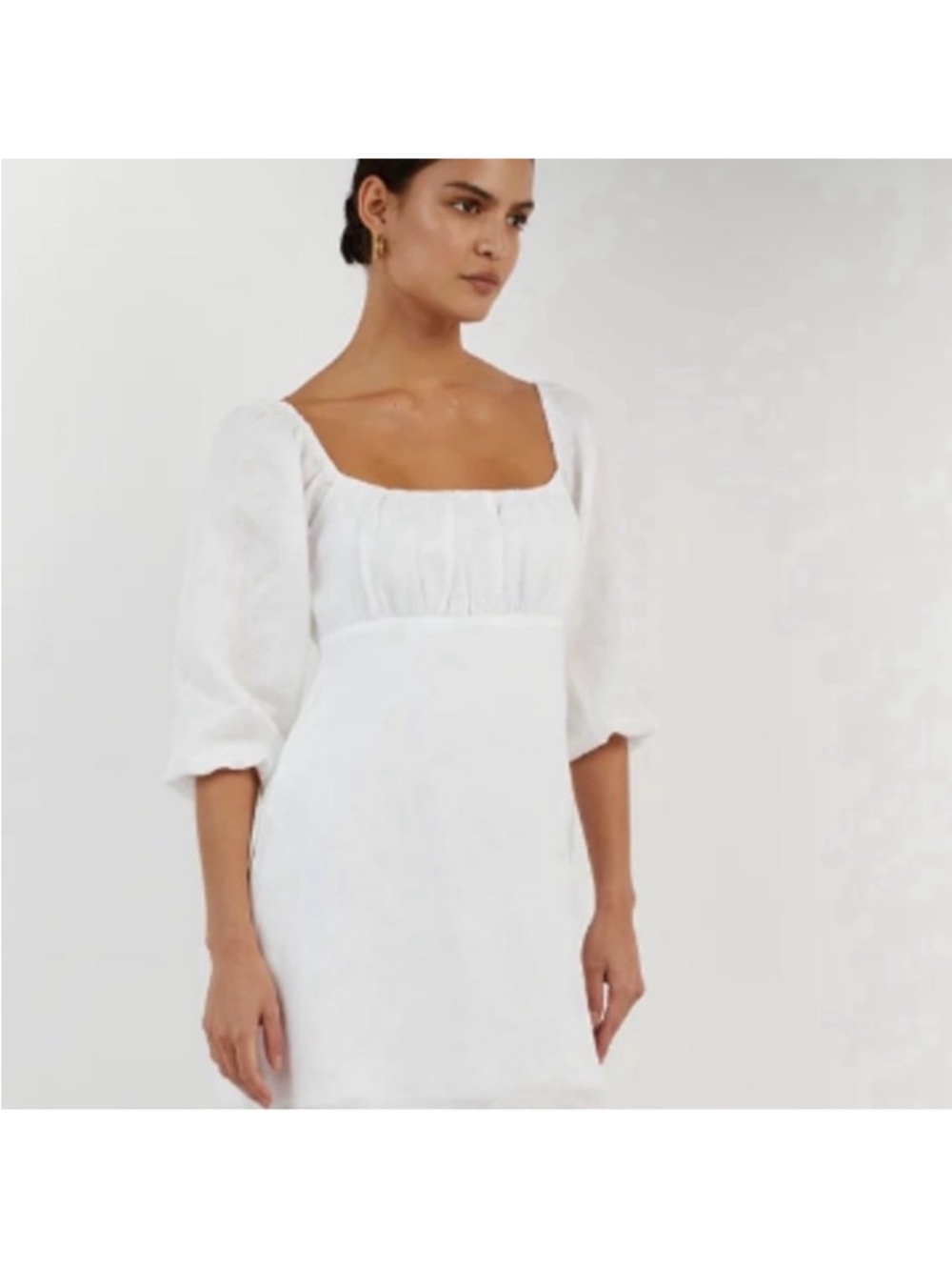 DISSH White Puff-Sleeve Maxi Dress - Picture 3 of 7